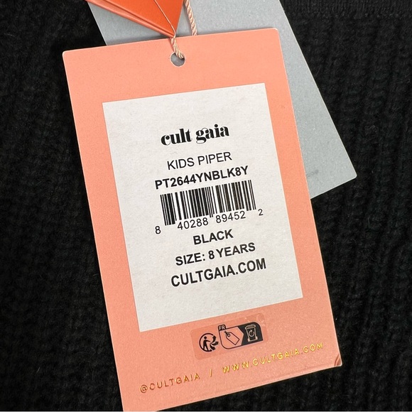 NWT Cult Gaia Kids Piper Knit Pull-on Pants Black Size 8 - Picture 6 of 10
